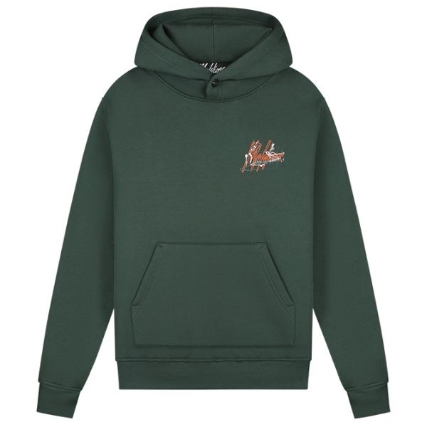 Malelions Splash Signature Hoodie Donker Groen
