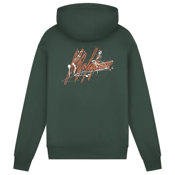 Malelions Splash Signature Hoodie Donker Groen