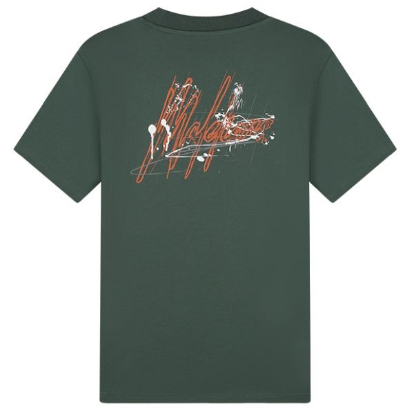 Malelions Splash Signature T-shirt Donker Groen