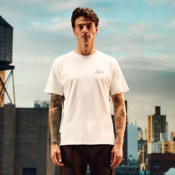 Malelions Splash Signature T-shirt Wit