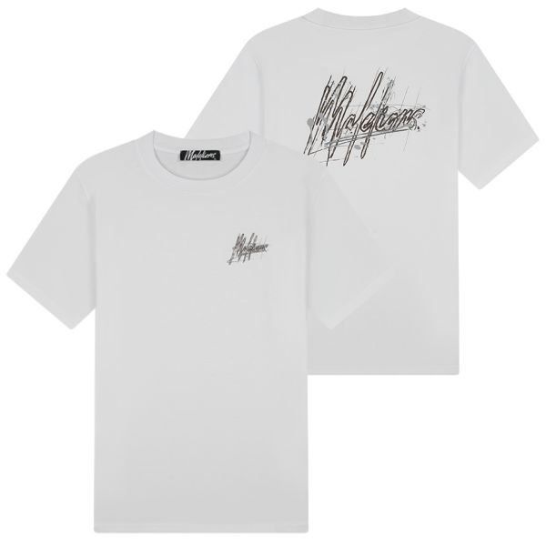 Malelions Splash Signature T-shirt Wit