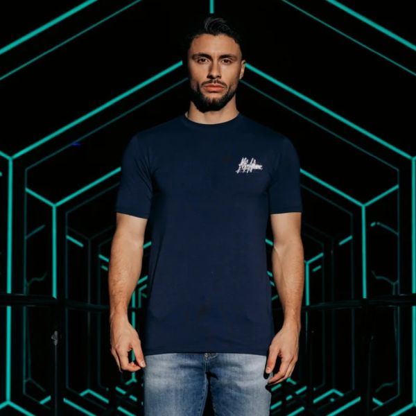 Malelions Splash Signature T-shirt Navy