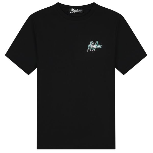 Malelions Splash Signature T-shirt Zwart