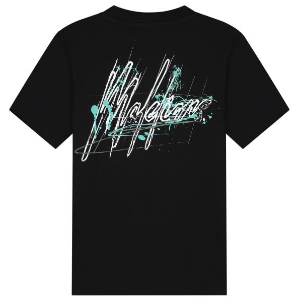 Malelions Splash Signature T-shirt Zwart