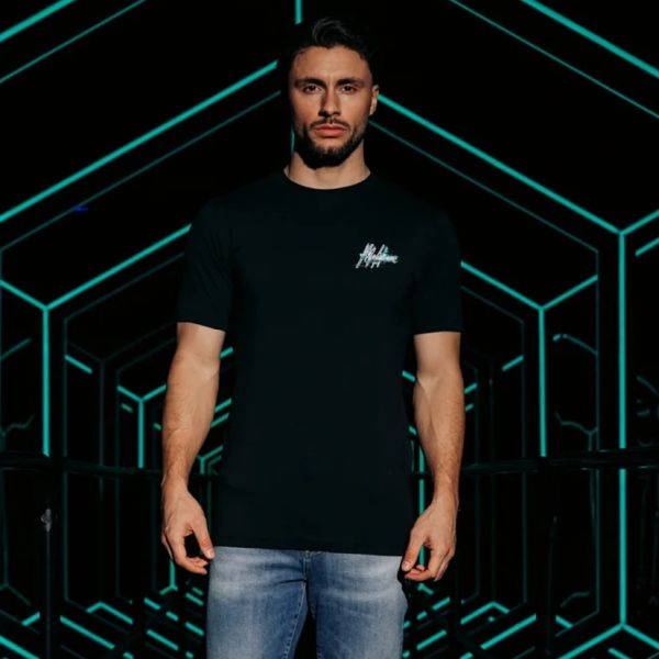 Malelions Splash Signature T-shirt Zwart