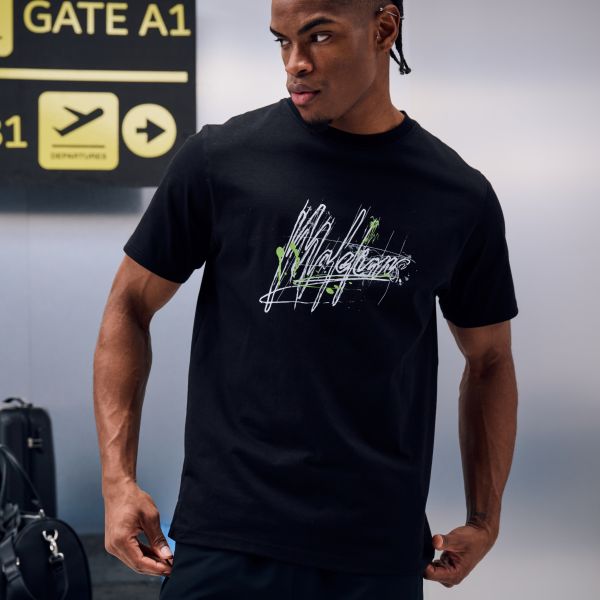 Malelions Splash Signature T-shirt Zwart