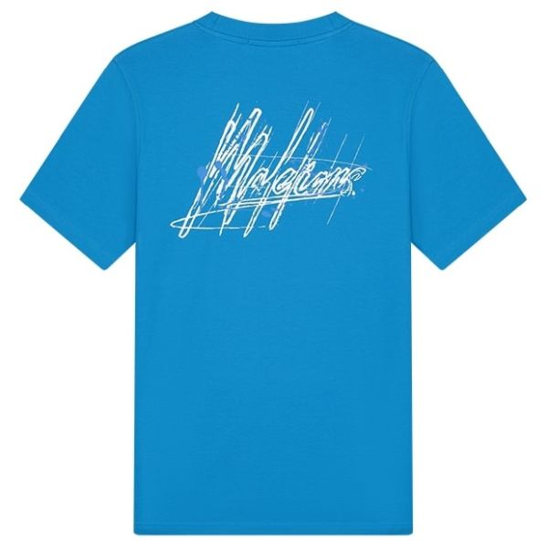 Malelions Splash T-shirt Blauw