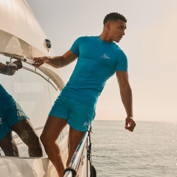 Malelions Splash T-shirt Blauw