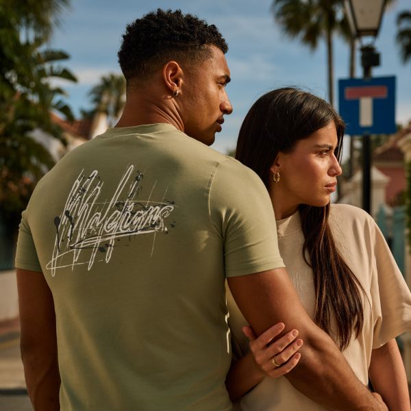 Malelions Splash T-shirt Licht Groen