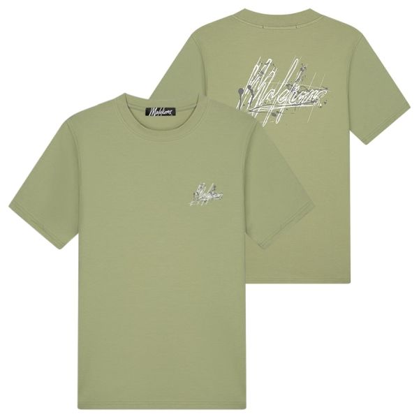 Malelions Splash T-shirt Licht Groen