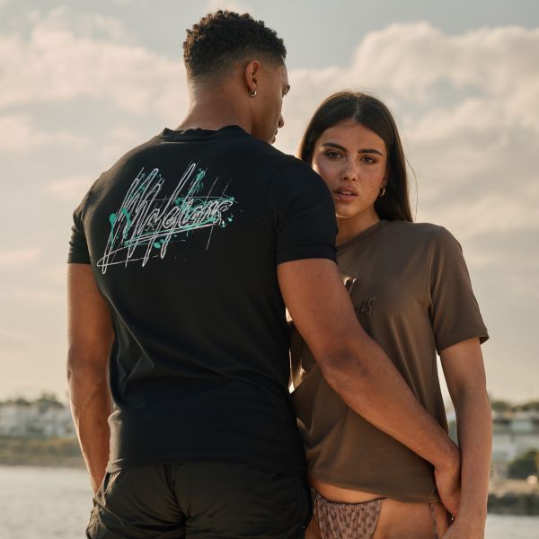 Malelions Splash T-shirt Zwart