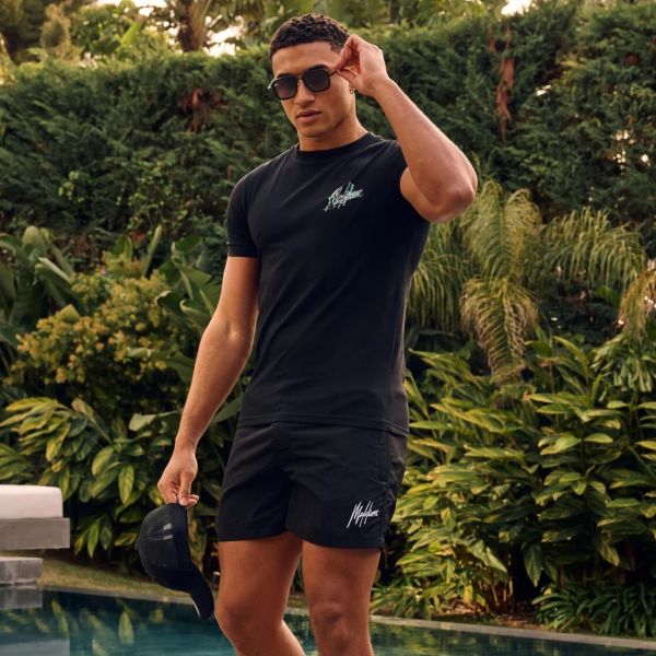 Malelions Splash T-shirt Zwart
