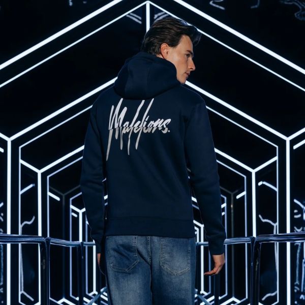 Malelions Split Hoodie Navy