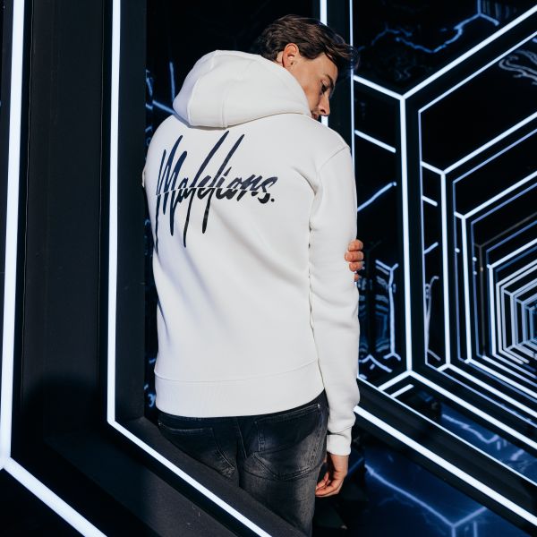 Malelions Split Hoodie Off White