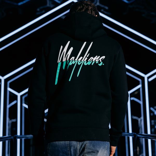 Malelions Split Hoodie Zwart