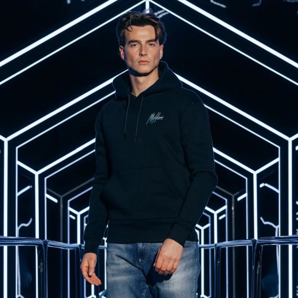 Malelions Split Hoodie Zwart