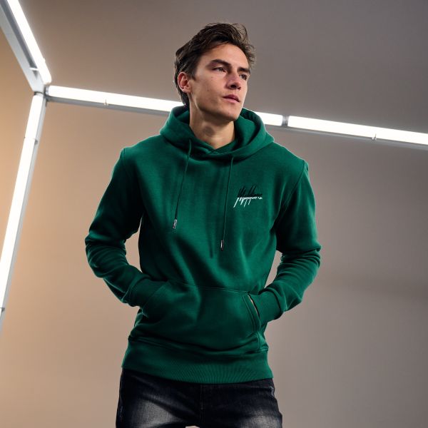 Malelions Split Hoodie Donker Groen