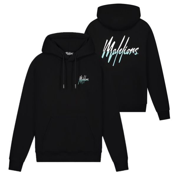 Malelions Split Hoodie Zwart
