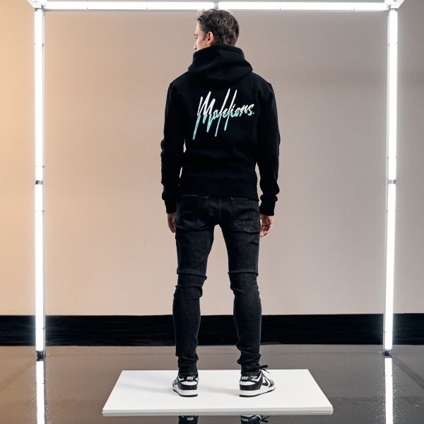 Malelions Split Hoodie Zwart