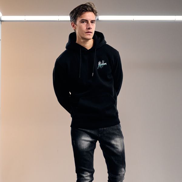 Malelions Split Hoodie Zwart