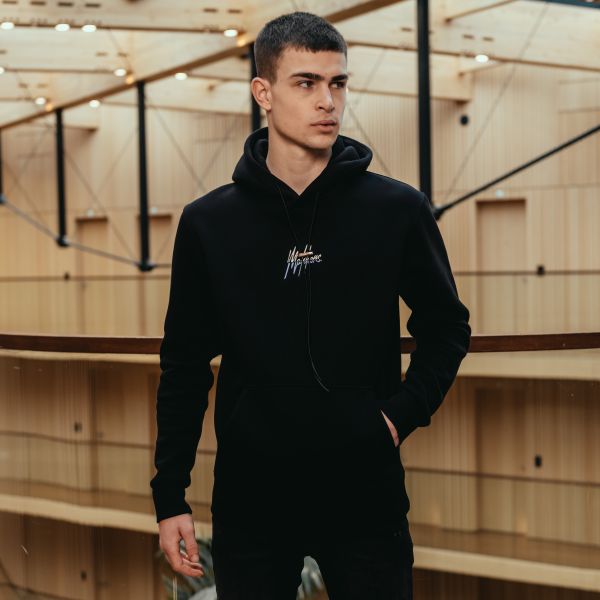 Malelions Split Hoodie Zwart
