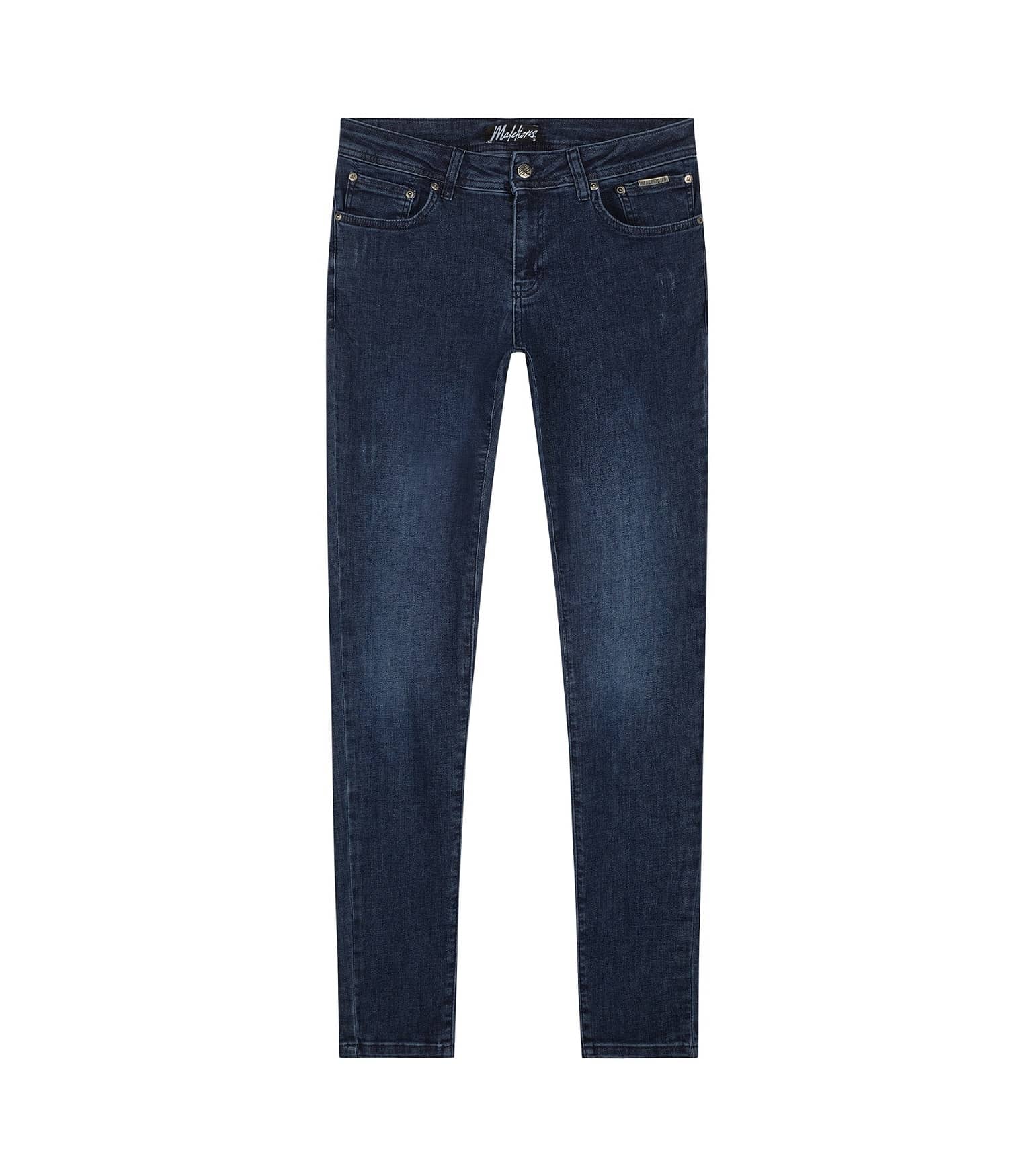 Malelions Split Jeans Donker Blauw