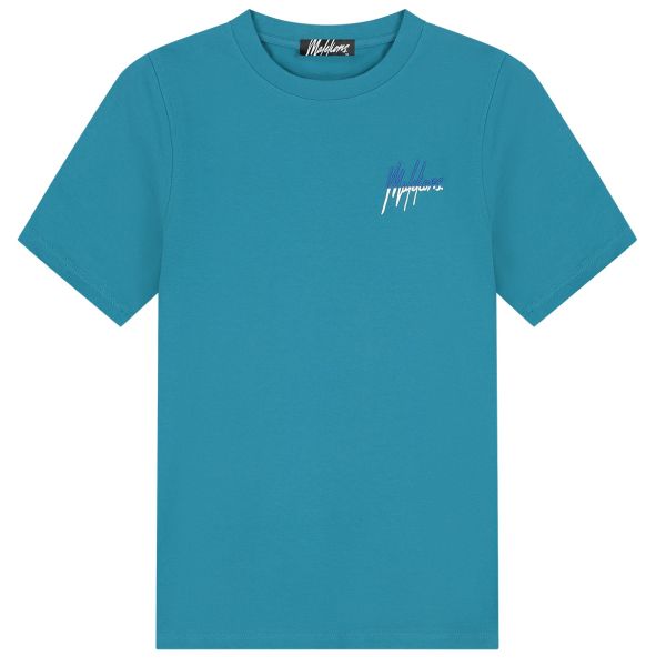 Malelions Split Slim T-shirt Blauw