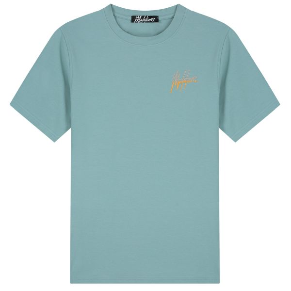 Malelions Split Slim T-shirt Licht Blauw