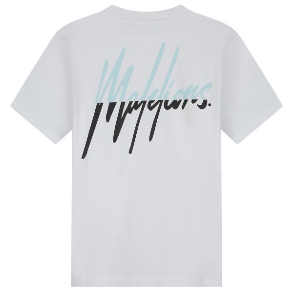 Malelions Split Slim T-shirt Wit