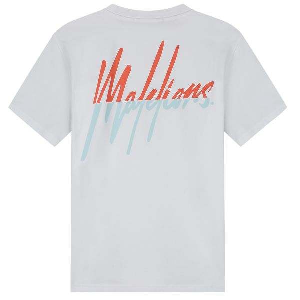 Malelions Split Slim T-shirt Wit