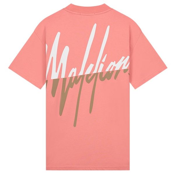 Malelions Split T-shirt Coral