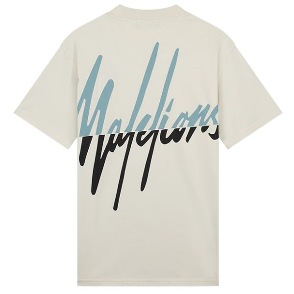 Malelions Split T-shirt Off White