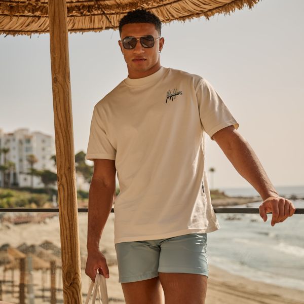 Malelions Split T-shirt Off White