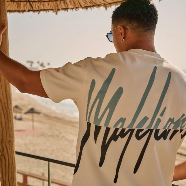 Malelions Split T-shirt Off White