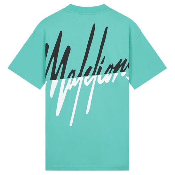 Malelions Split T-shirt Turquoise