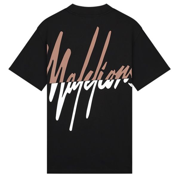 Malelions Split T-shirt Zwart