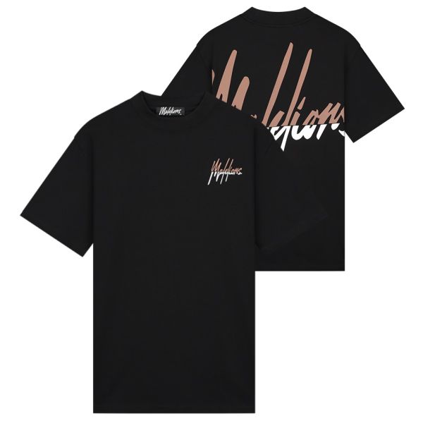 Malelions Split T-shirt Zwart