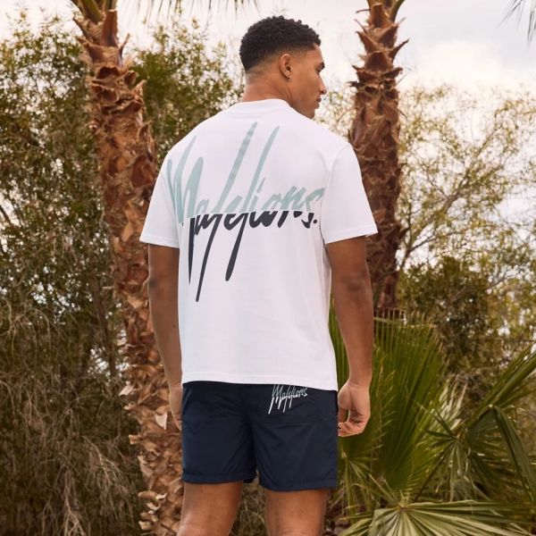Malelions Split T-shirt Wit