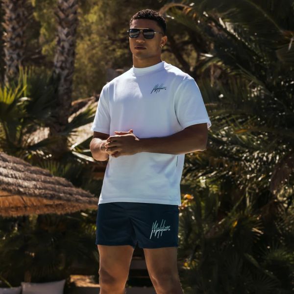 Malelions Split T-shirt Wit