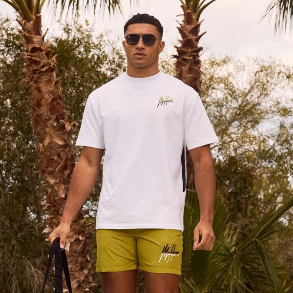 Malelions Split T-shirt Wit
