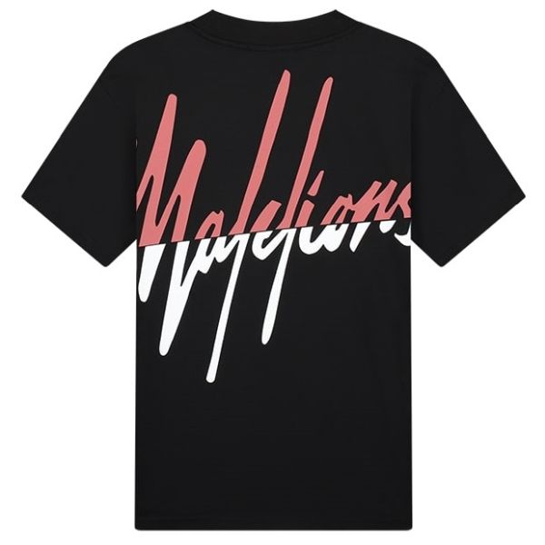Malelions Split T-shirt Zwart