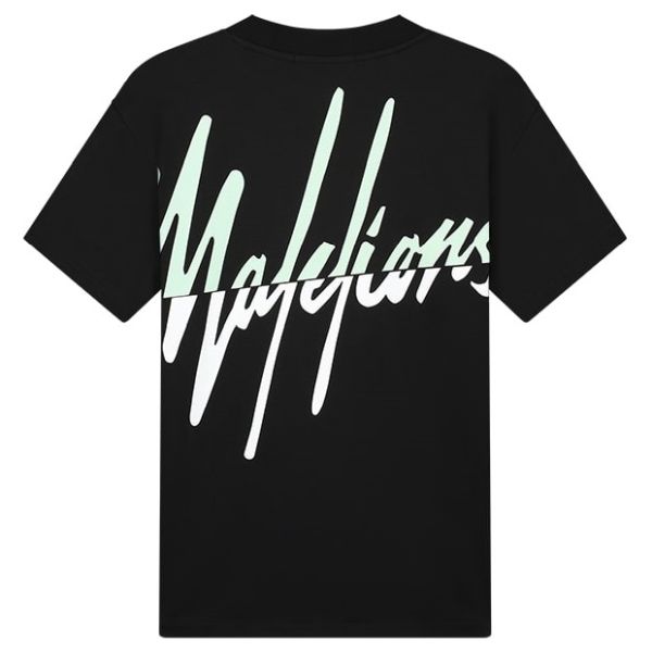 Malelions Split T-shirt Zwart