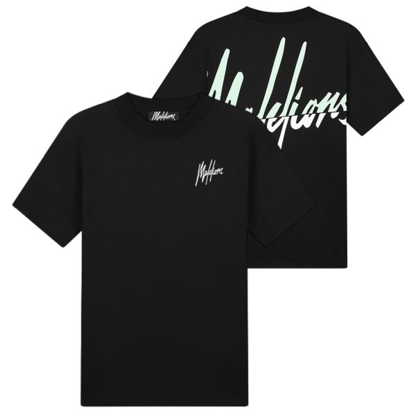Malelions Split T-shirt Zwart