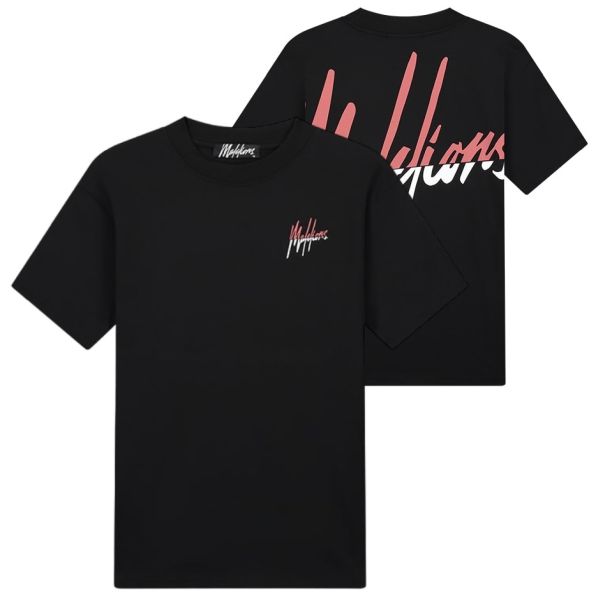 Malelions Split T-shirt Zwart