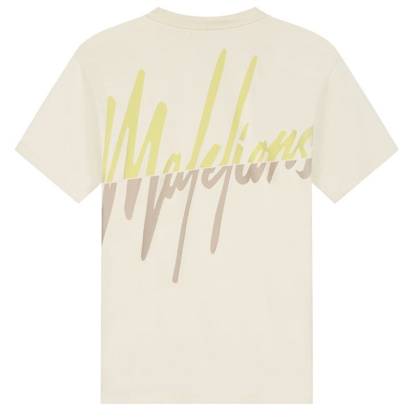 Malelions Split T-shirt Beige