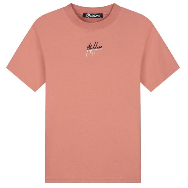 Malelions Split T-shirt Coral