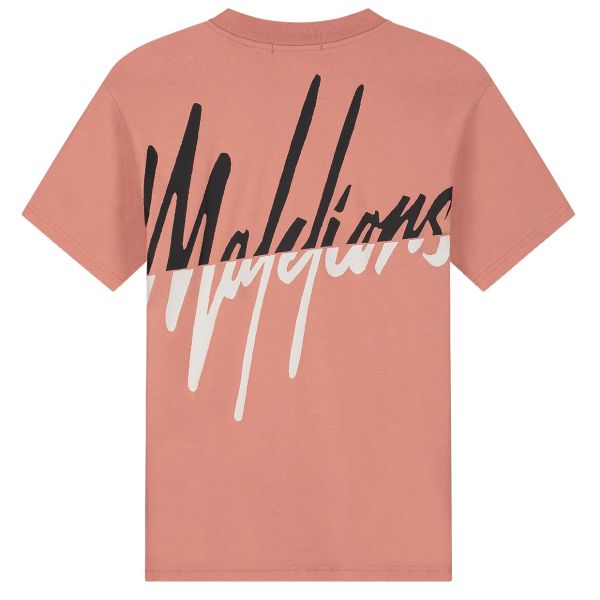 Malelions Split T-shirt Coral