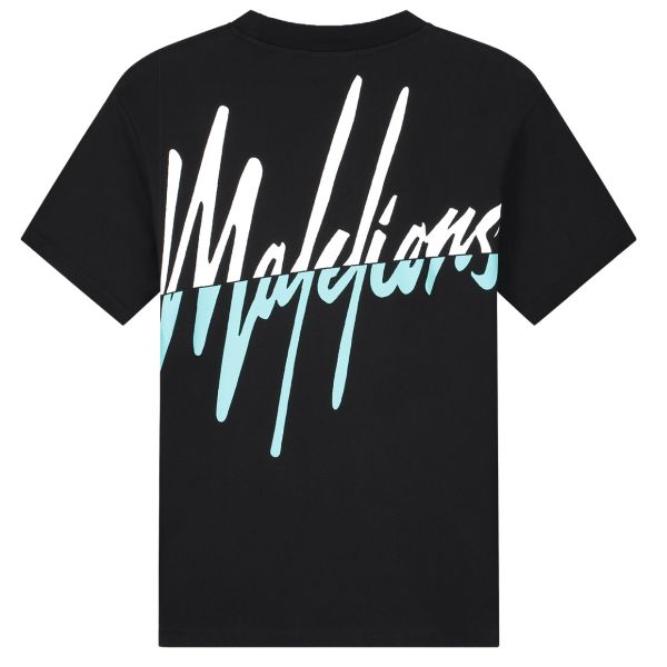 Malelions Split T-shirt Zwart