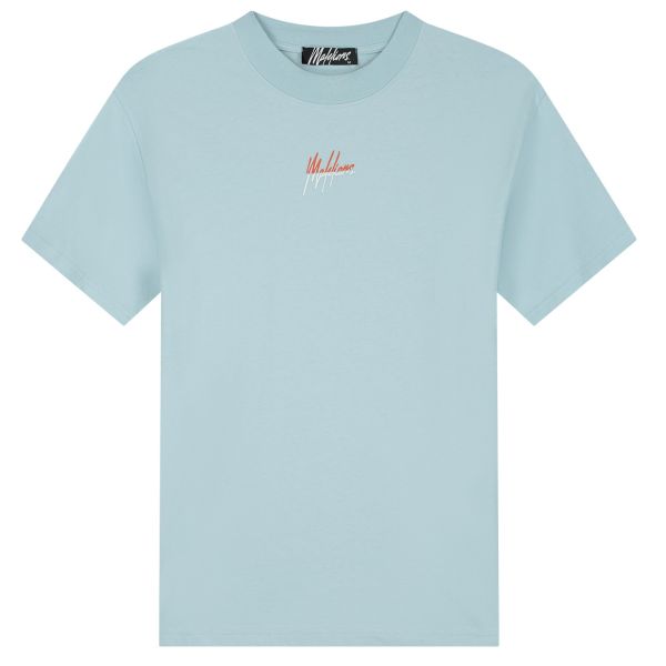 Malelions Split T-shirt Licht Blauw