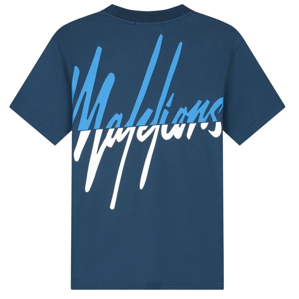 Malelions Split T-shirt Navy